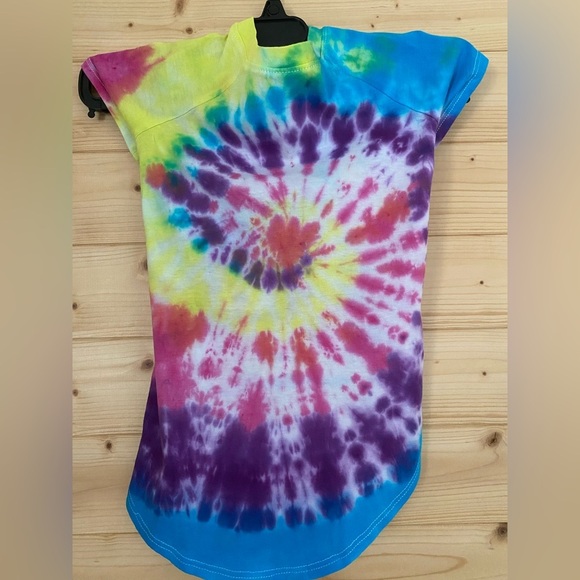 Pet Tee Large Tie Dye Dog Shirt Color Splash ArtMinds Bright Fun Stylish Vibes - Picture 5 of 11